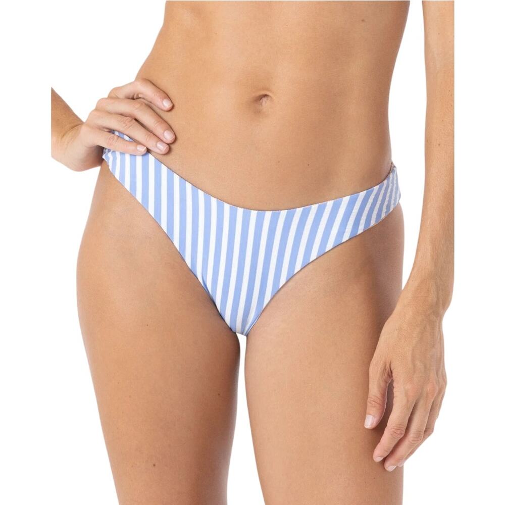 ROXY Blue/White Striped Bikini Bottom - Size XL